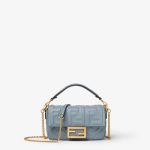 FENDI Baguette® Mini Mercury blue leather bag
